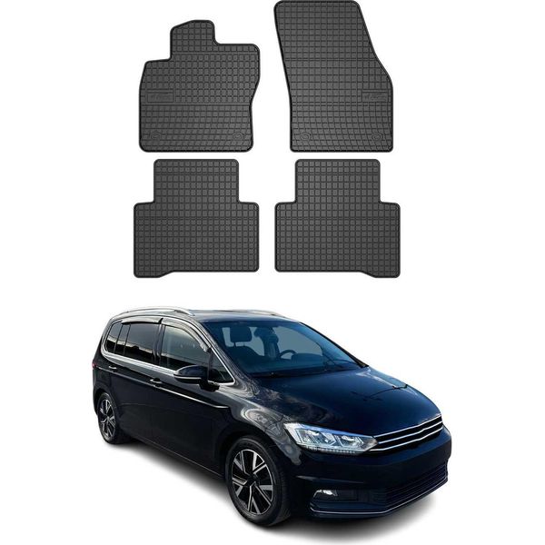 2015-2025 Vw Touran Tappetini In Gomma Nera 4 Pz-image