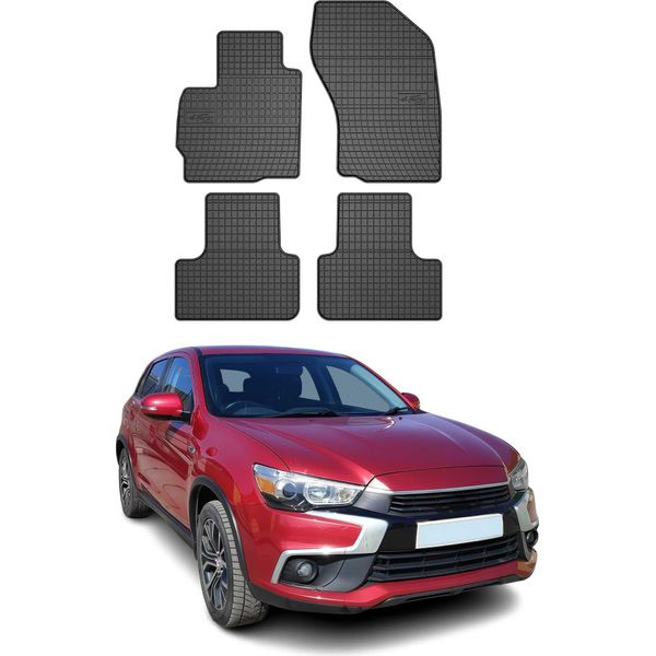 2010-2025 Mitsubishi Asx Tappetini In Gomma Nera 4 Pz-image