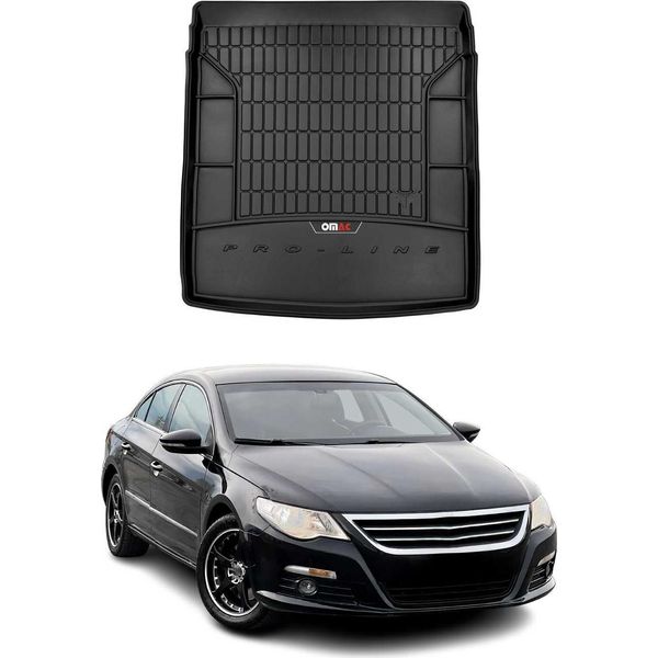 Omac Rivestimento Del Bagagliaio In Gomma Per Vw Passat Cc Fastback 2012-2016 Rivestimento Del Bagagliaio In Tpe-image