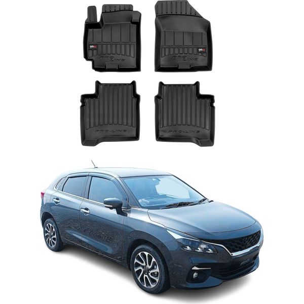 2015-2025 Suzuki Baleno Tappetini Tpe Nero 4 Pz-image