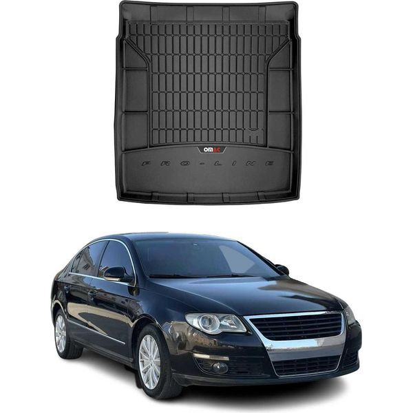 Omac Rivestimento In Gomma Per Vw Passat B6 2005-2010 Notchback Tpe Nero-image
