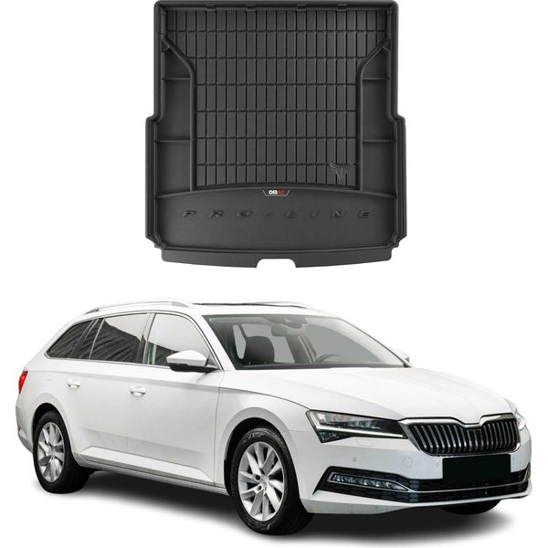 Rivestimento Del Bagagliaio In Gomma Omac Per Skoda Superb Estate 2015-2025 Rivestimento Superiore Del Bagagliaio-image