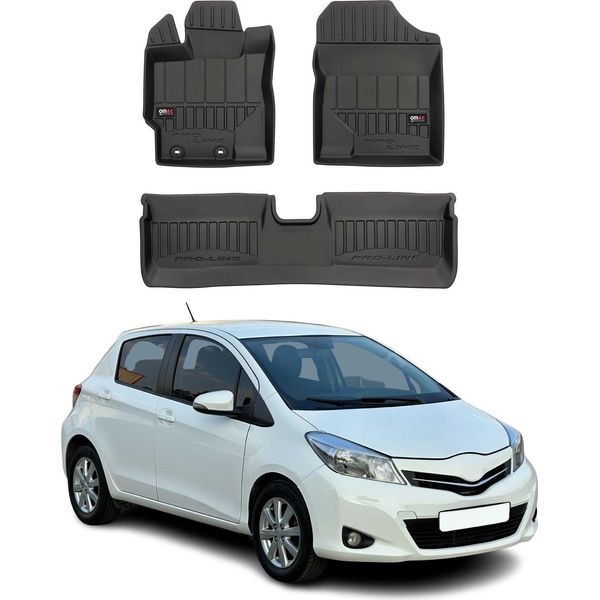 2011-2019 Toyota Yaris Tappetini Tpe Nero 3 Pz-image