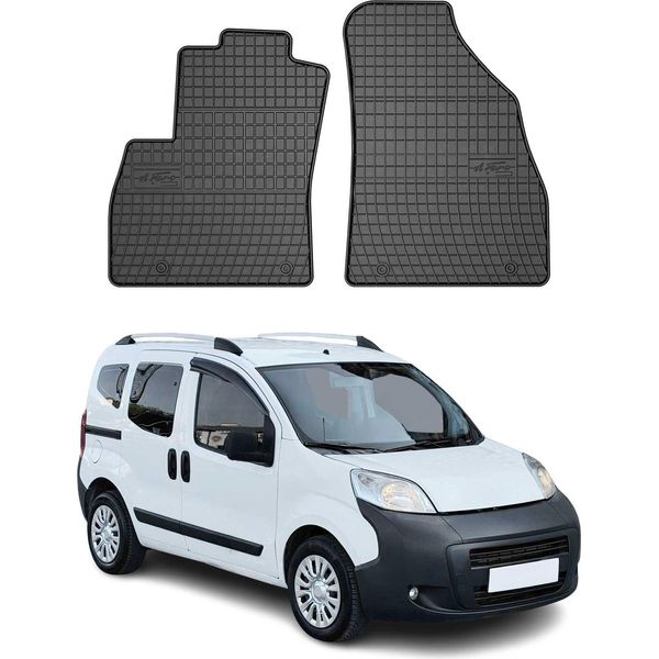 2007-2017 Citroen Nemo 2 Persone Tappetini In Gomma Nero 2 Pz-image