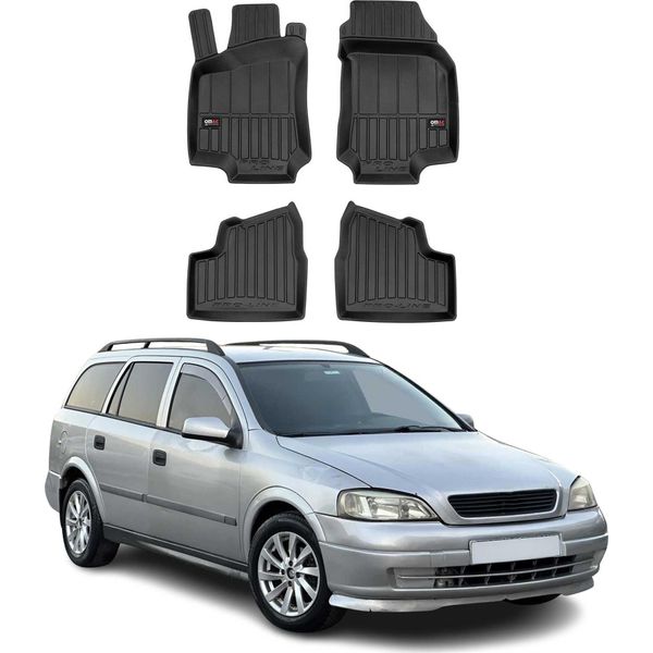 1998-2009 Opel Astra G Caravan Tappetini Tpe Nero 4 Pz-image