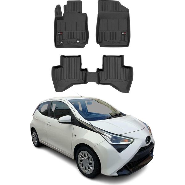 2014-2022 Toyota Aygo Tappetini Tpe Nero 3 Pz-image