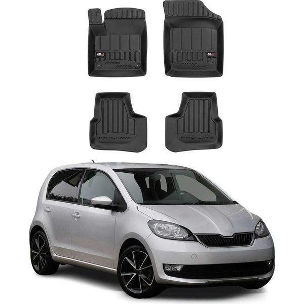 Set Di Tappetini E Rivestimenti Del Bagagliaio Omac Per Skoda E-Citigo 2019-2025 In Gomma 5X-image