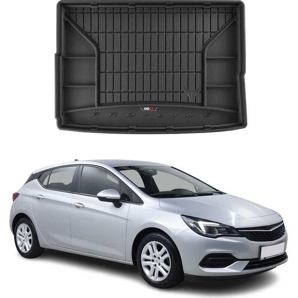 Omac Rivestimento Del Bagagliaio In Gomma Per Opel Astra K 2015-2025 Rivestimento Del Bagagliaio In Tpe Nero-image