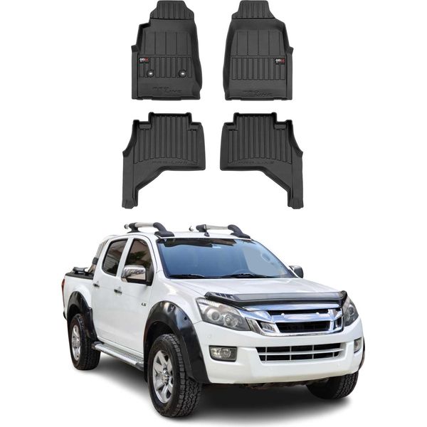 2011-2019 Isuzu D-Max Tappetini Tpe Nero 4 Pz-image