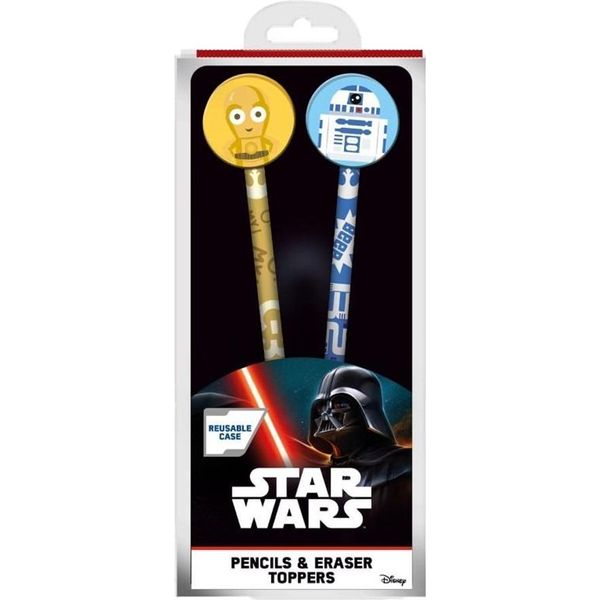 Star Wars - Matita Con Attacco Confezione Da 2 PM12116 (Taglia Unica) (Colorato)-image