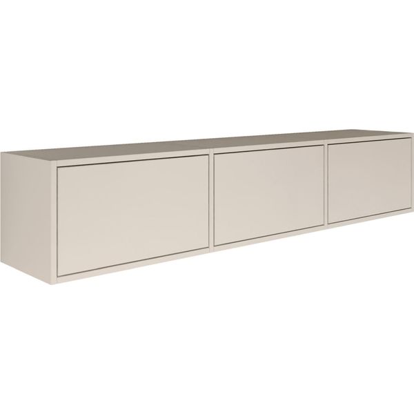Selsey Framme - Mensola Tv Sospesa A Tre Ante, Grigio Cashmere, 150 Cm-image