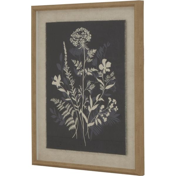 Hill Interiors - Quadro Da Parete "Flora & Fauna Collection"", Prato HI5170 (50 Cm X 2 Cm X 40 Cm) (Bianco/Nero)"-image