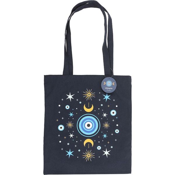 Something Different - Borsa "All Seeing Eye"", Tessuto Misto Poliestere-Cotone SD10246 (Taglia Unica) (Nero/Blu/Giallo)"-image