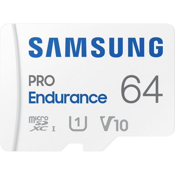 Samsung | Pro Endurance | MB-MJ64KA/EU | 64 Gb | Scheda Di Memoria Microsd | Memoria Flash Classe U1, V10, Classe 10 | Adattatore Sd-image
