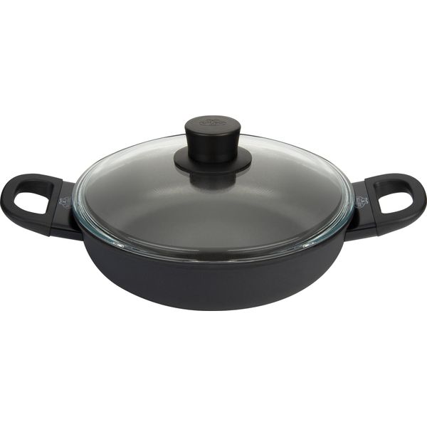 Ballarini Cucinando Avola Deep 2H 24 Cm Czarna Patelnia NieprzywierająCa Z Pokrywką, 750029220-image