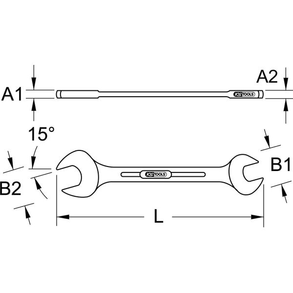 Ks Tools Chromeplus Doppia Chiave Aperta 9/16" X 5/8"" - 518.3204"-image