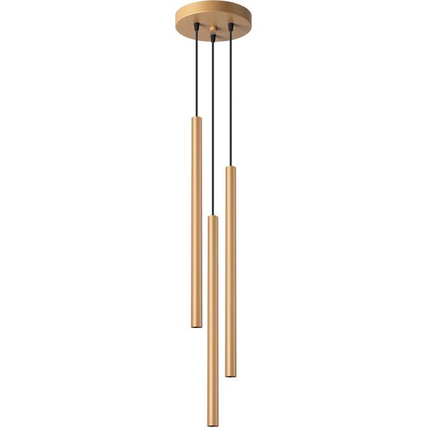 Lampada A Sospensione Pastelo 3P Oro 3Xg9 8W Acciaio 115X20X20Cm Sollux Lighting-image