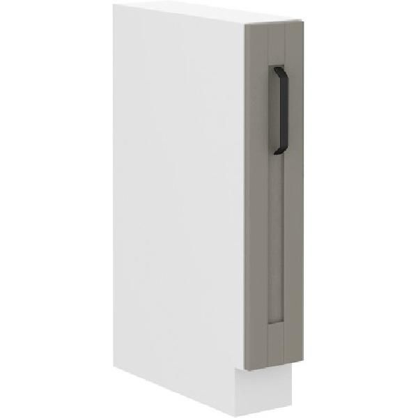 Mobile Estraibile Laili - Larghezza 15 Cm, Grigio Chiaro / Bianco-image