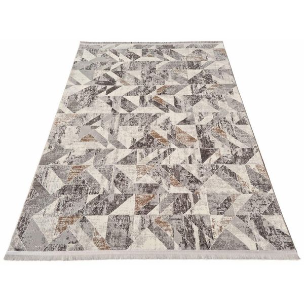 Tappeto Rettangolare 120X170 Cm Stefano - Grigio / Oro-image