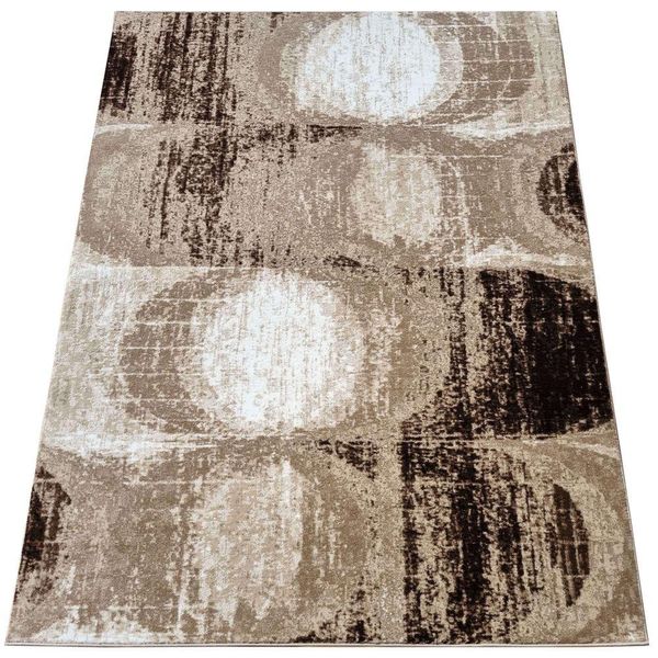 Tappeto Astratto 120X170 Cm Demian - Marrone / Bianco / Nero-image