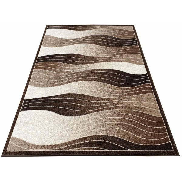 Tappeto Moderno 140X190 Cm Demian - Marrone / Beige-image