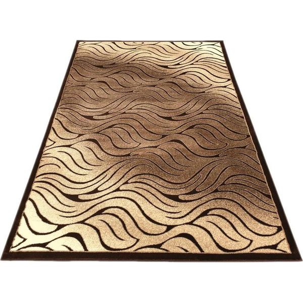 Tappeto Moderno Rettangolare 160X220 Cm Demian - Marrone / Beige-image