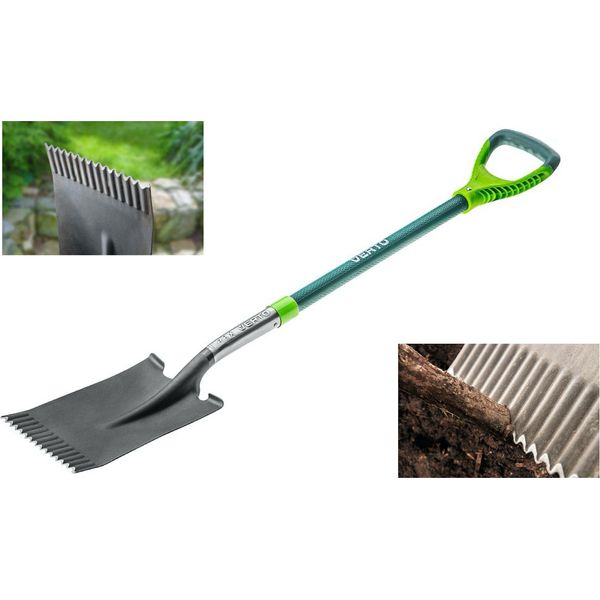 Verto 15G004 Pala/Trowel Spade Fibra Di Vetro, Acciaio Nero, Verde, Metallizzato-image