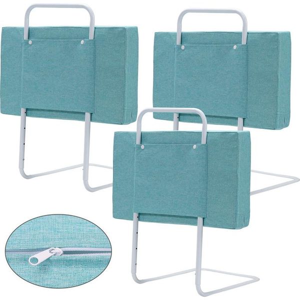Jopassy Protezione Culla 50Cm, Protezione Anticaduta Letto Per Bambini, Altezza Regolabile 40-60Cm Letto Binario 4 Pezzi Verde-image