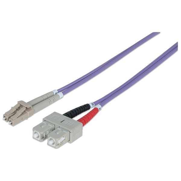 Intellinet 751056 Intellinet Lwl Anschlusskabel Lc/Sc 5M Multimode OM4 Lila-image