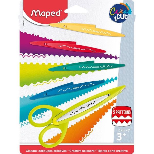 Maped 601006 Set Di Forbici Da Contorno Maped Creacut, Set Di 3 In Blister-image