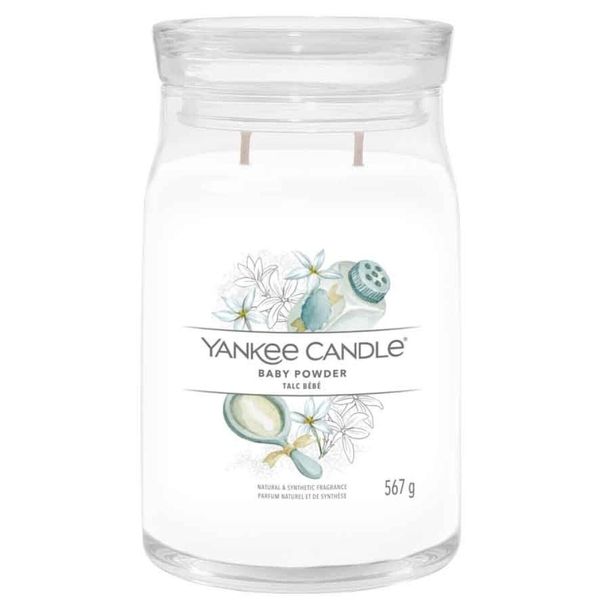Yankee Candle - Baby Powder Signature Candle - Candela Profumata 567,0G-image