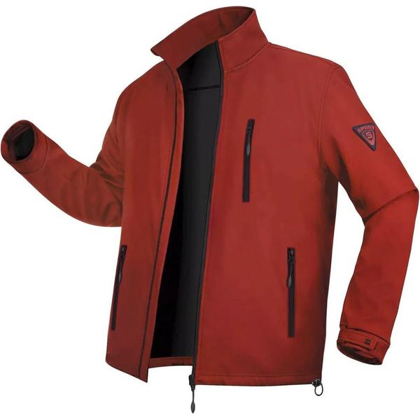 Atlas For Men - Giacca Softshell Idrorepellente Da Uomo - Sport AF579 (L) (Rosso Mattone)-image