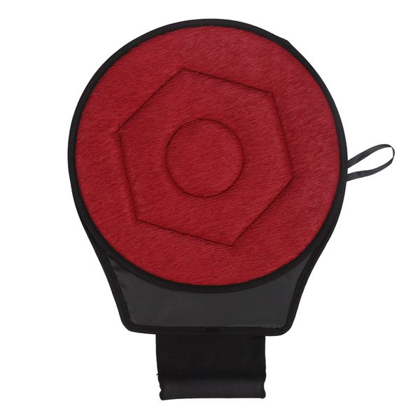 Cuscino Rotondo Per Auto, Girevole A 360 Gradi, A Forma Di Diamante Geometrico, Cuscino Girevole Portatile Per Anziani, Rosso Vino-image
