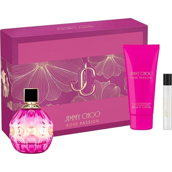Jimmy Choo Rose Passion Set Eau De Parfum, 100 Ml + Eau De Parfum Miniature, 7,5 Ml + Body Lotion, 100 Ml-image