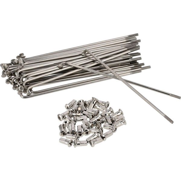 Set: Raggi Per Capezzoli - 143,5 Mm M3.5 Acciaio Inossidabile (Per 16 Pollici) - Per Simson S50, S51, S70, KR51 Schwalbe, SR4 Bird Series SR4-image