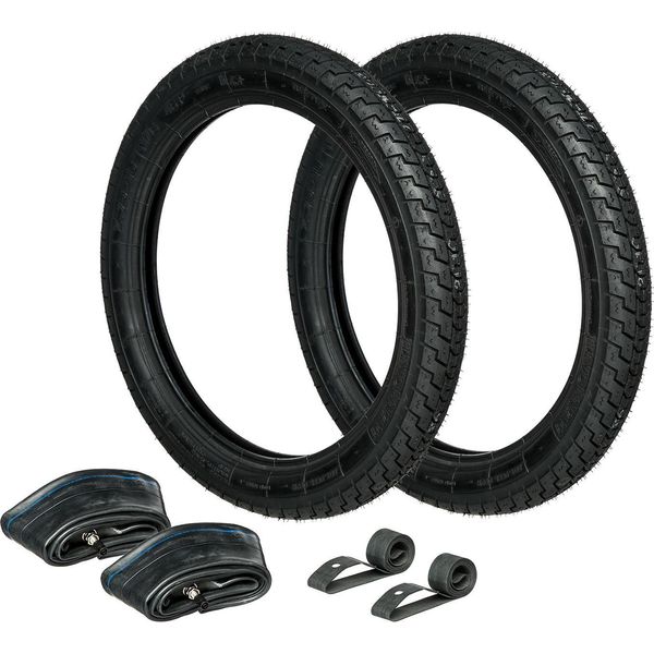 Set: 2 Pneumatici 2,75 X 16 Heidenau K43 + 2 Tubi + 2 Nastri Per Cerchioni-image