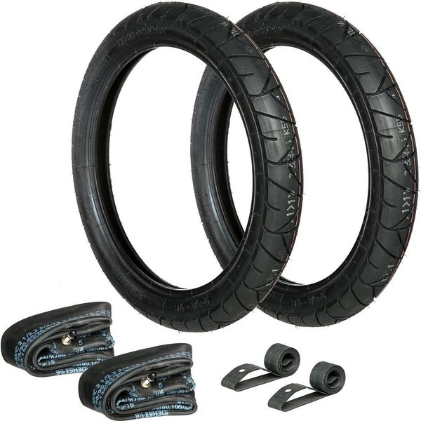 Set: 2 Pneumatici 2.75 X 16 Heidenau K55 + 2X Tubi + 2 Nastri Per Cerchioni-image