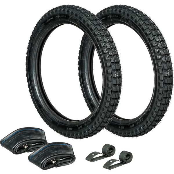 Set: 2 Pneumatici 2,75 X 16 Heidenau K32 + 2 Tubi + 2 Nastri Per Cerchioni-image