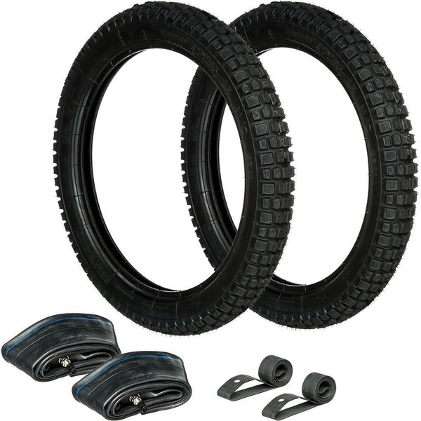Set: 2 Pneumatici 2,75 X 16 Heidenau K46 + 2 Tubi + 2 Nastri Per Cerchioni-image