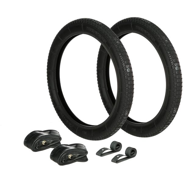 Set: 2 Pneumatici 2,25 X 20 (2,25 X 16) Profilo Heidenau M3 + 2 Tubi + 2 Nastri Per Cerchioni-image
