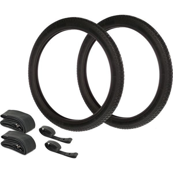 Set: 2 Pneumatici 2,25 X 19 Heidenau M3 + 2 Tubi + 2 Nastri Per Cerchioni-image