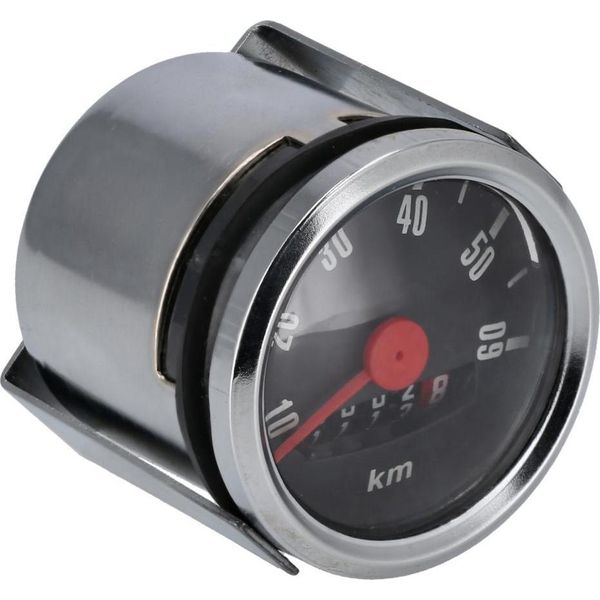 Tachimetro Retro Nero Ø48Mm A 60Km/H - Per Simson KR51, SR4-1, SR4-2, SR4-3, SR4-4-image