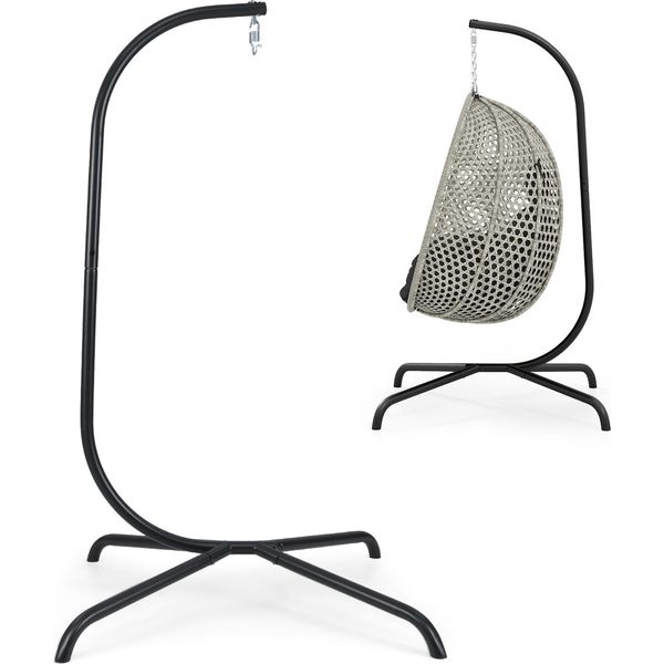 Telaio Per Sedia Sospesa Costway, Telaio Per Sedia Sospesa Con Gancio, Telaio Per Sedia Sospesa In Metallo Fino A 180 Kg, Supporto Per Sedia Sospesa Solo Per Sedia Sospesa/ Telaio Per Sedia Sospesa-image