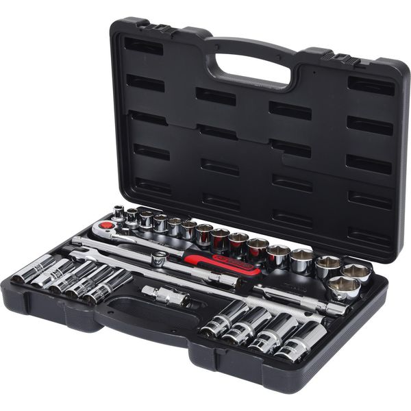 Ks Tools 918.0830 - Set Di Chiavi A Bussola - 1/2" - Imperiale - 30 Teste - Acciaio Al Cromo Vanadio - 3,4 Kg"-image