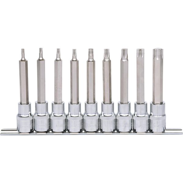Ks Tools 1/2" Chromeplus Set Di Bussole Torx Lunghe 9 Pz. T20-T60 - 918.1317"-image