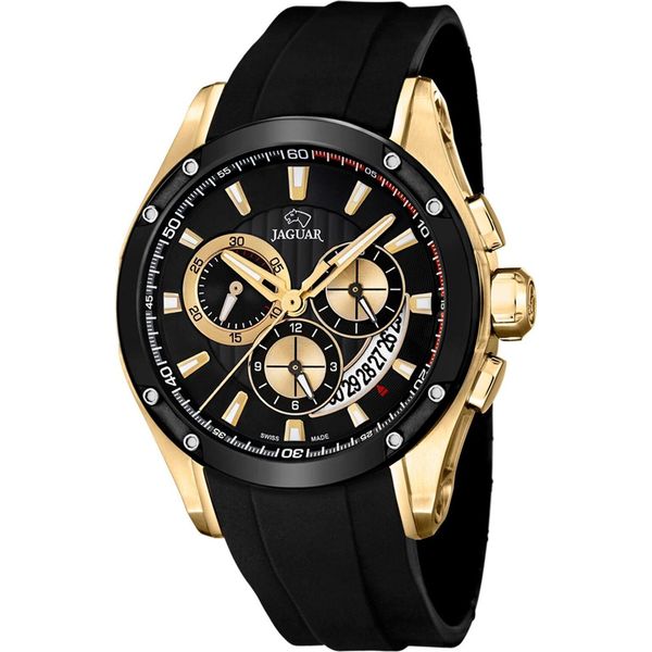 Jaguar J691/2 Special Edition Cronografo Orologio Da Uomo In Silicone Data Crono Nero-image