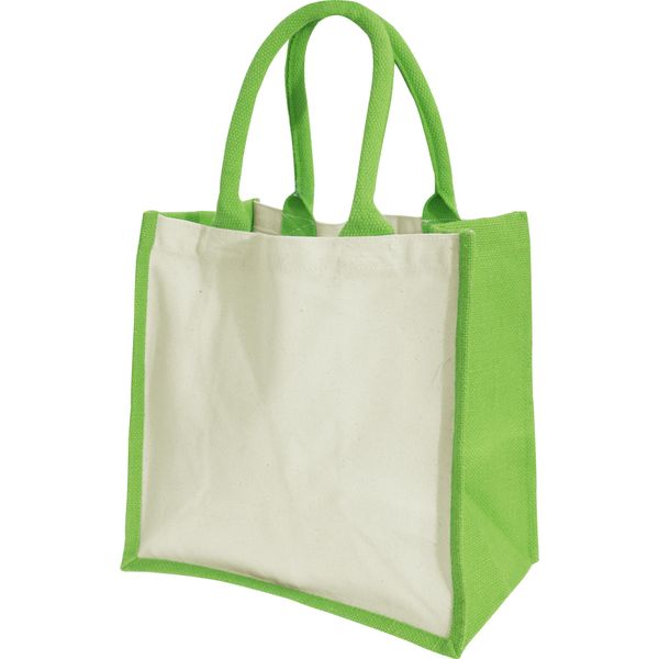 Borsa Midi In Iuta / Shopper / Shopping Bag Westford Mill, 14 Litri (2 Pezzi/Confezione) BC4534 (Taglia Unica) (Verde Mela)-image