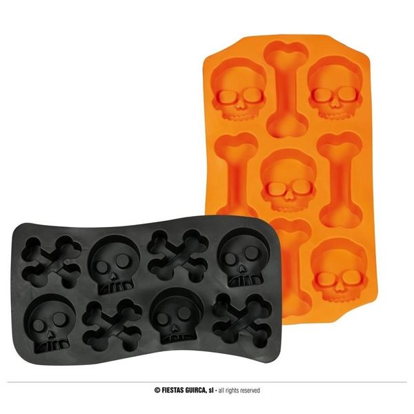 Scheletro Horror Teschio Halloween Stampo Per Cubetti Di Ghiaccio Decorazione Creativa Per Feste Sorpresa Spaventosa Per Gli Adolescenti, Colore: Arancione-image