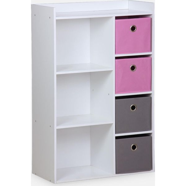 Contenitore Per Bambini Con 4 Cestini, Rosa-image