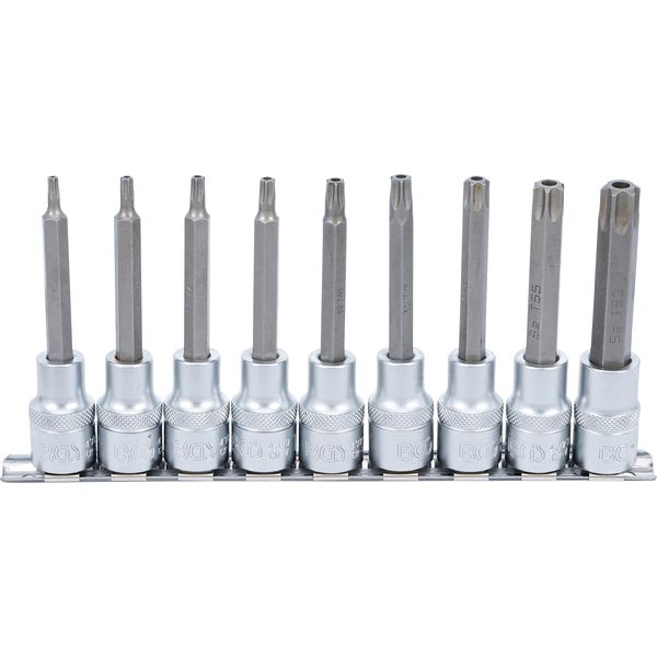 Bgs 5178 | Set Di Bussole Con Attacco Quadro 12,5 Mm (1/2") | Profilo A T (Per Torx) Con Foro | 9 Pz."-image